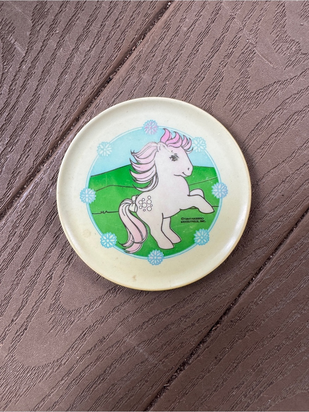 Plastic plate from 'My Little Pony' tea set by Hasbro